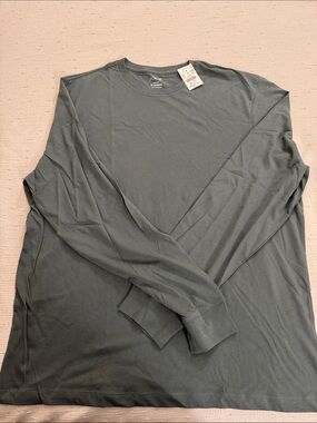 J. Crew Men’s Long-Sleeve Crewneck Shirt - Slate Green